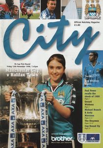 Manchester City v Halifax Town FA Cup 1st Round 1998/99